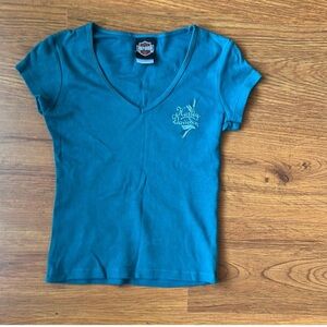 Harley-Davidson Teal Crew Neck Tee